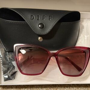 Diff Eyewear Burgundy Sunglasses